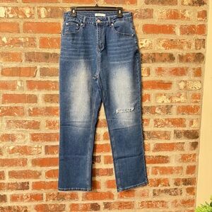 Classic Blue Straight Leg Jeans
